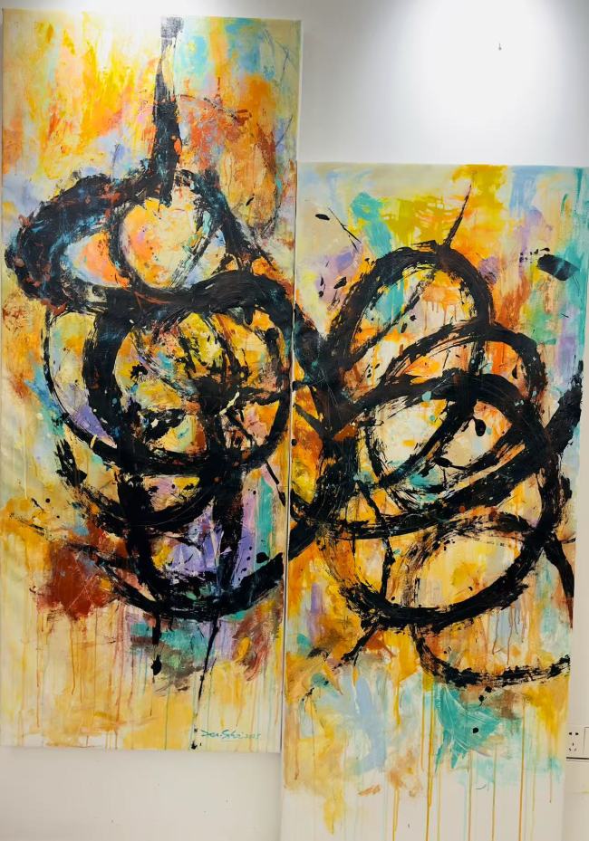 徐适艺术展丨法国巴黎大皇宫art capital沙龙展上用《自然·音乐系列》的律动与世界对话
