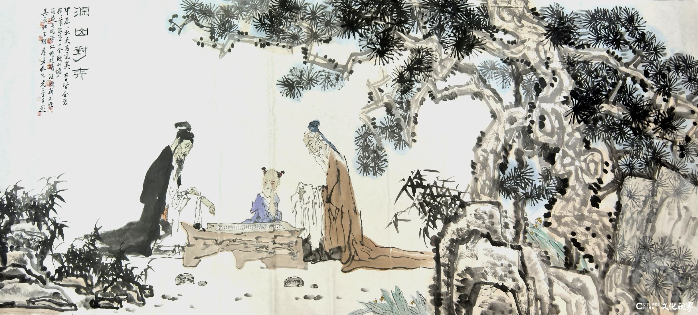 全国政协书画室书法美术作品展在京展出，民革中央画院院长孔维克参加活动