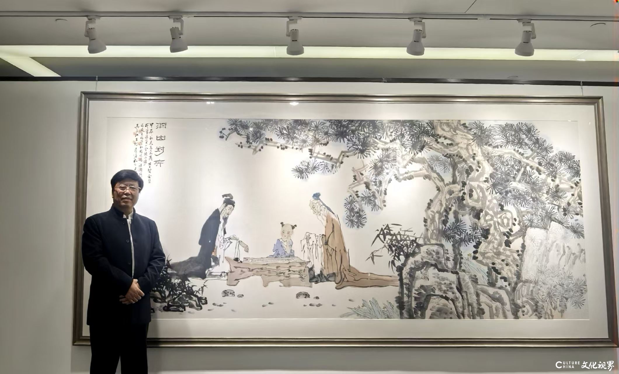 全国政协书画室书法美术作品展在京展出，民革中央画院院长孔维克参加活动
