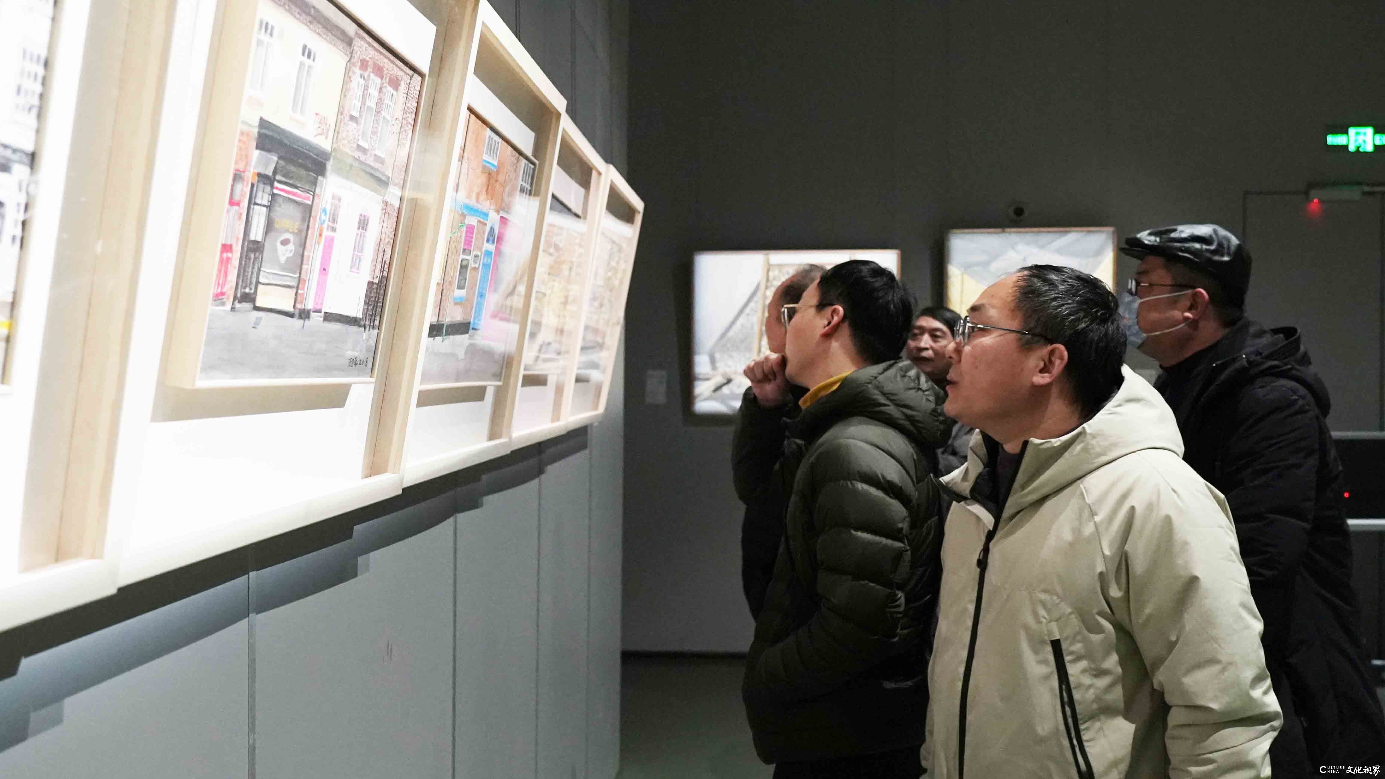 “无人之境——田卫平绘画作品展”昨日在威海开幕