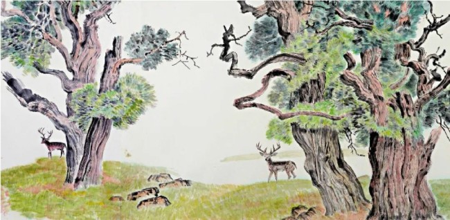 林鸣岗·生命之树丨游走在中西两个绘画世界，淋漓尽致地展现树之美