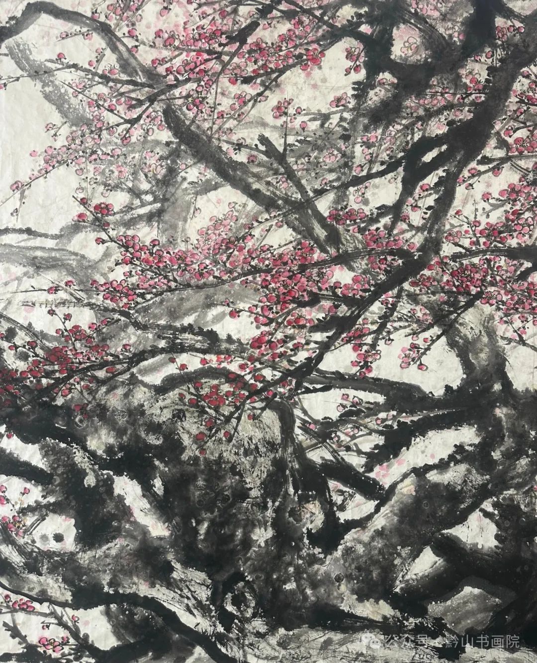 岳黔山·《永平元梅》 | 用墨淋漓潇洒，用笔老辣遒劲，尽显梅花的韧性与鲜活的生命力