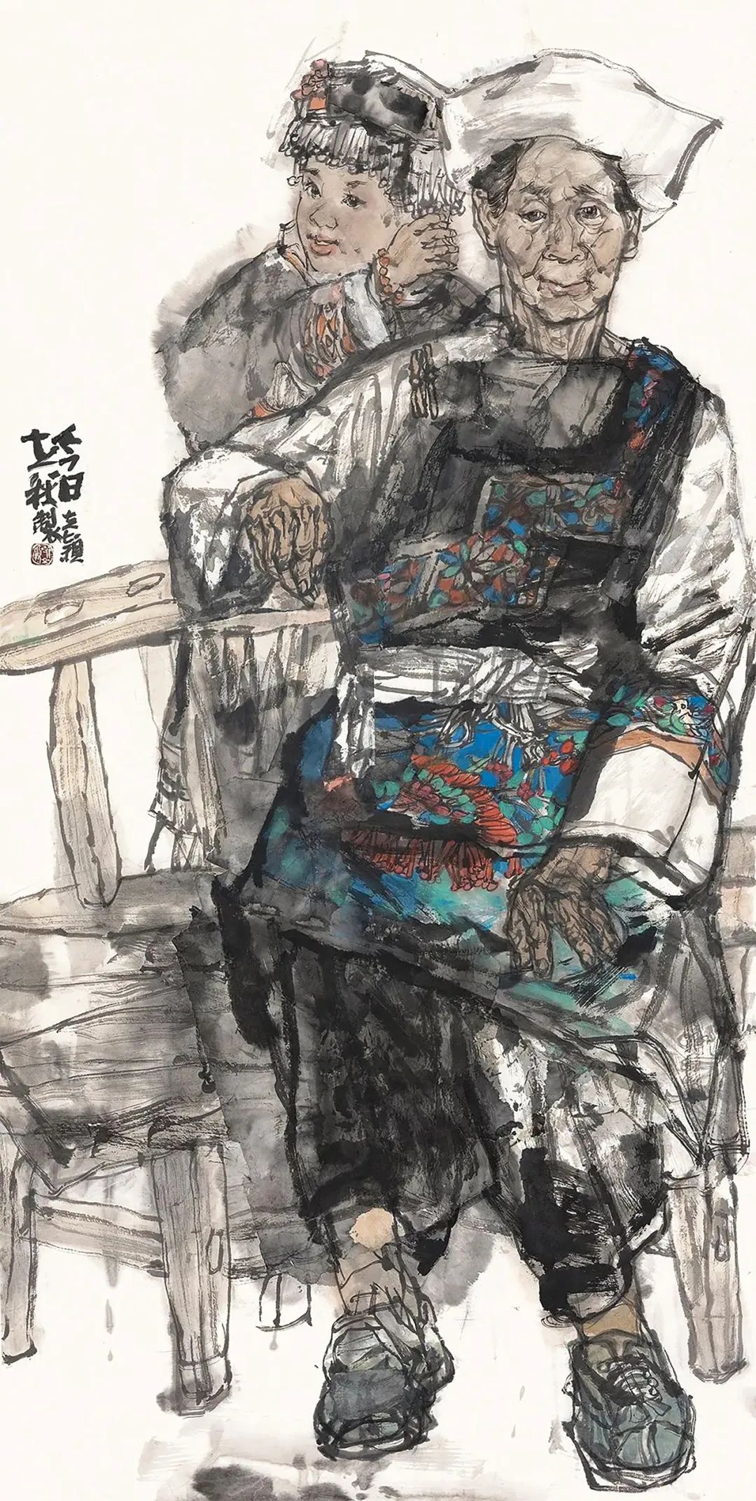 邹立颖·水墨人物画 | 兼具高超的造型能力与神态表达力，准确塑造出人物的内在情感