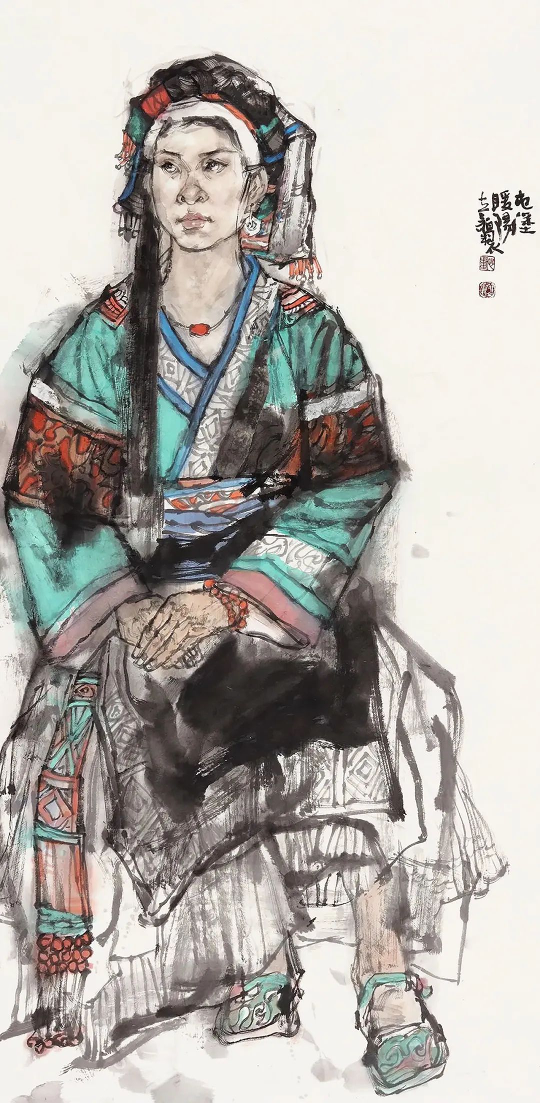 邹立颖·水墨人物画 | 兼具高超的造型能力与神态表达力，准确塑造出人物的内在情感