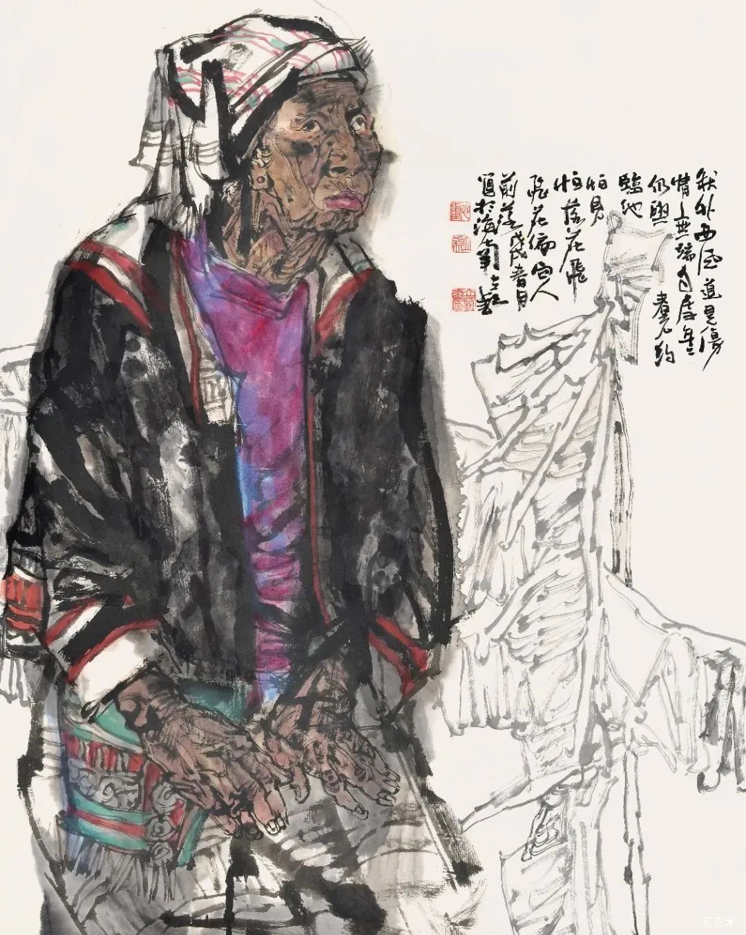 邹立颖·水墨人物画 | 兼具高超的造型能力与神态表达力，准确塑造出人物的内在情感