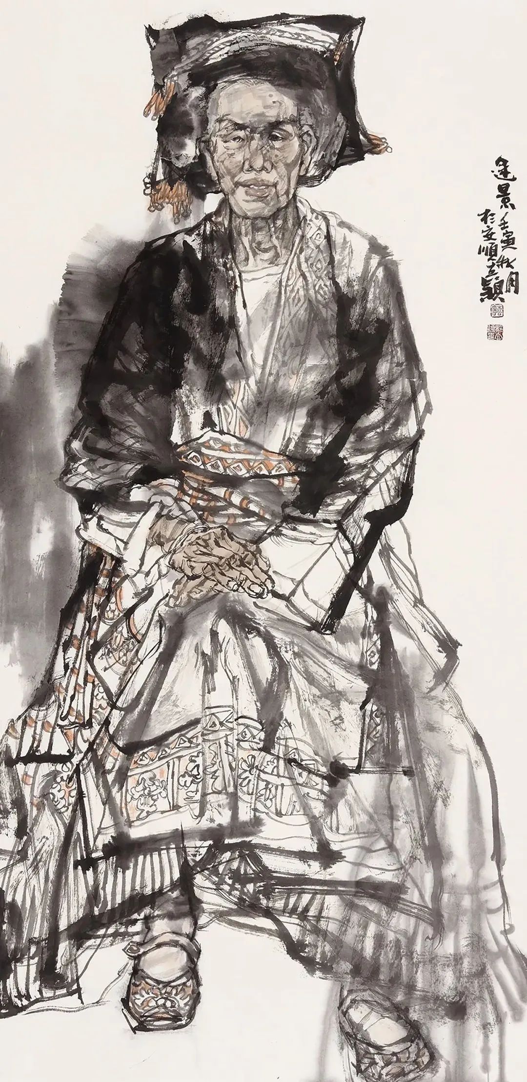 邹立颖·水墨人物画 | 兼具高超的造型能力与神态表达力，准确塑造出人物的内在情感