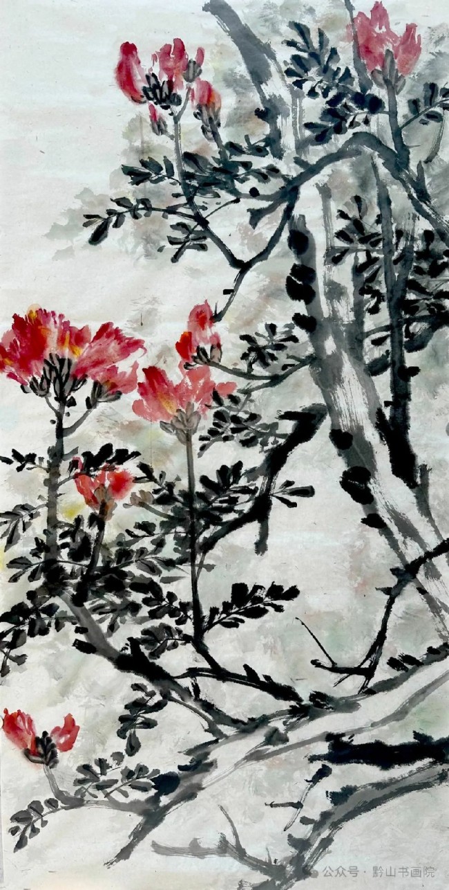 墨舞丹青，“焰”照雨林——岳黔山笔下的西双版纳火焰花