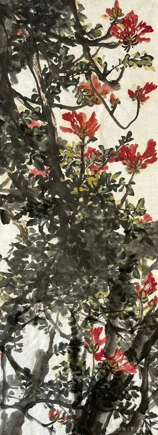 墨舞丹青，“焰”照雨林——岳黔山笔下的西双版纳火焰花
