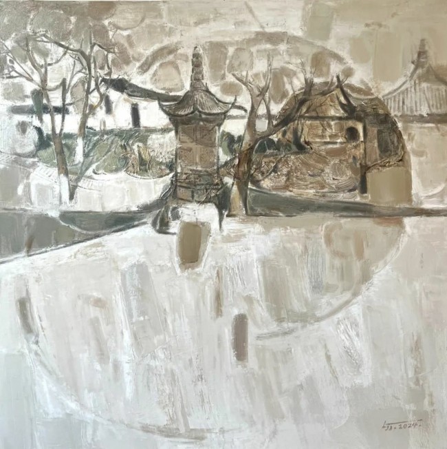 【泉城油画学社】李佳佳 | 用饱蘸情感的画笔自由挥洒，作品充满灵动的气息