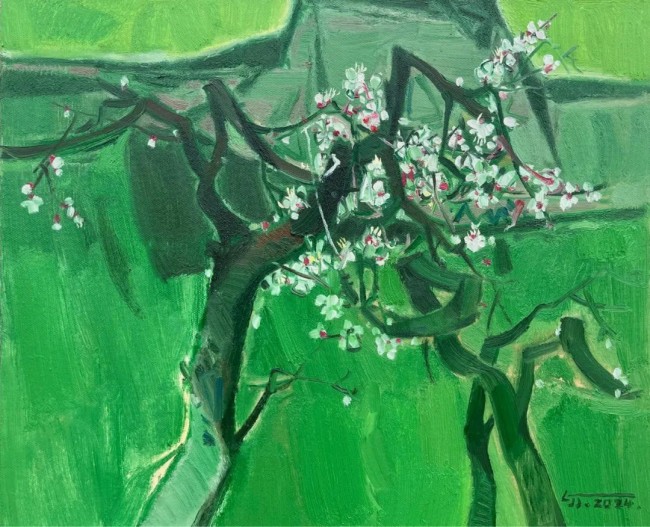 【泉城油画学社】李佳佳 | 用饱蘸情感的画笔自由挥洒，作品充满灵动的气息