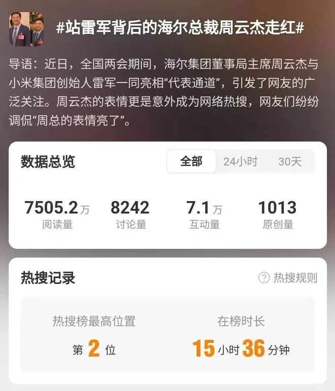 对话“海尔老总”周云杰：我不想做网红，但希望每个员工都成为自己的代言人