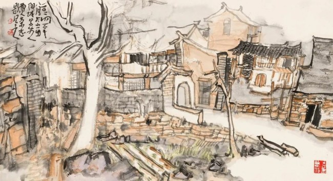 贾荣志·水墨画 | 让山水承载文化记忆，用田园寄托几多乡愁