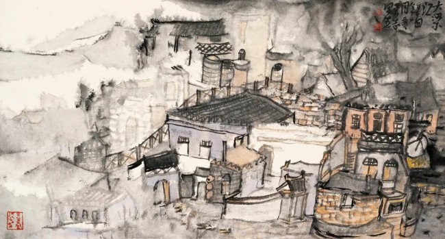 贾荣志·水墨画 | 让山水承载文化记忆，用田园寄托几多乡愁