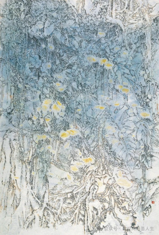 郭怡孮·《金色池塘》丨“极工”与“极写”结合，以“版画”效果表现花草“钢铁”般的生命力