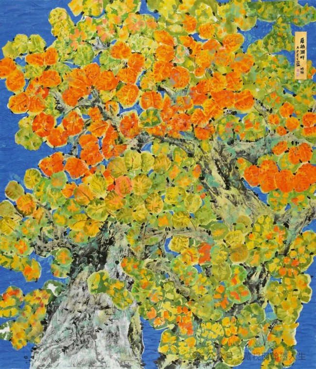 郭怡孮·《金色池塘》丨“极工”与“极写”结合，以“版画”效果表现花草“钢铁”般的生命力