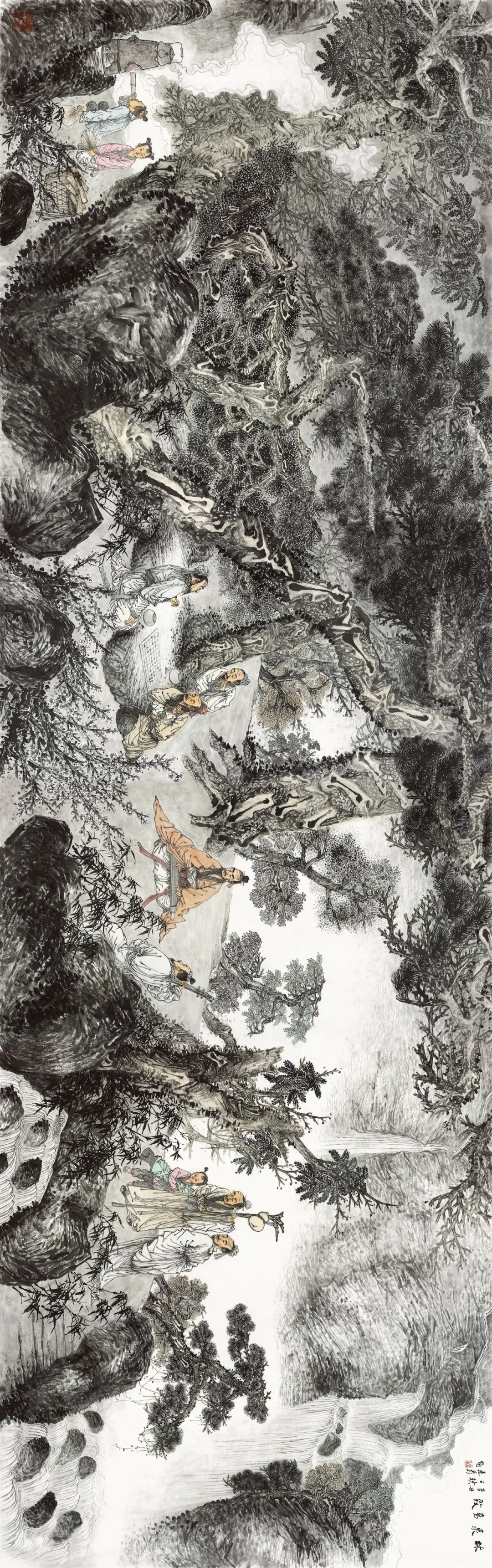 徐惠泉·彩墨人物画 | 将人物自然地融入山水之中，构建出内在的精神链接