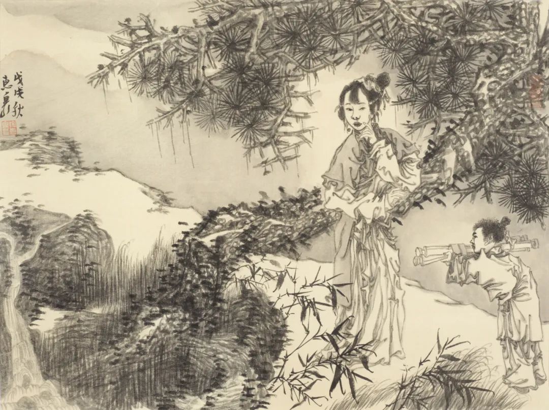 徐惠泉·彩墨人物画 | 将人物自然地融入山水之中，构建出内在的精神链接