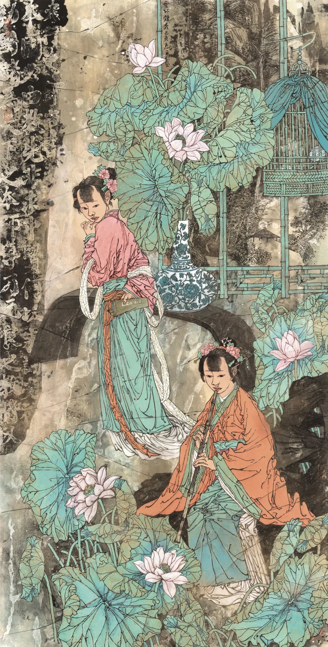 徐惠泉·彩墨人物画 | 将人物自然地融入山水之中，构建出内在的精神链接