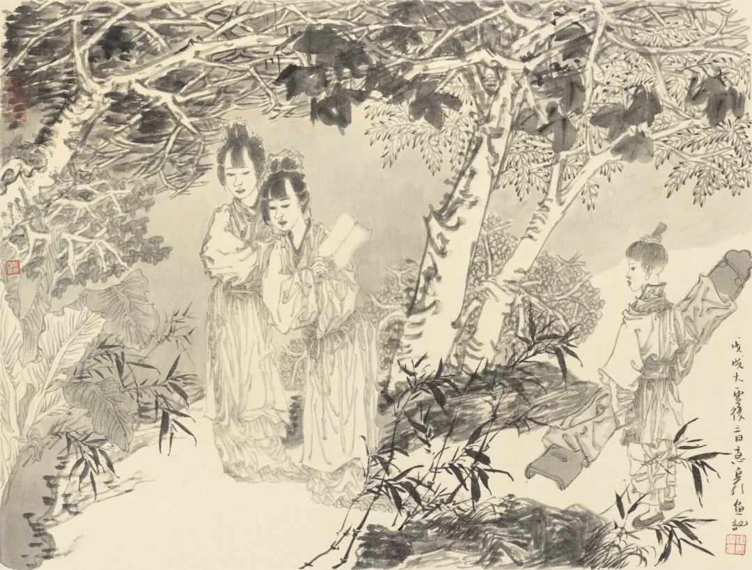 徐惠泉·彩墨人物画 | 将人物自然地融入山水之中，构建出内在的精神链接