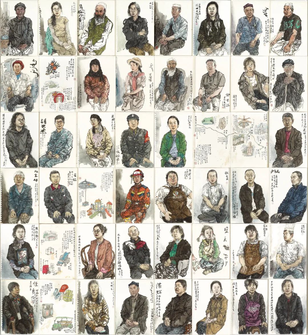 徐惠泉·彩墨人物画 | 将人物自然地融入山水之中，构建出内在的精神链接