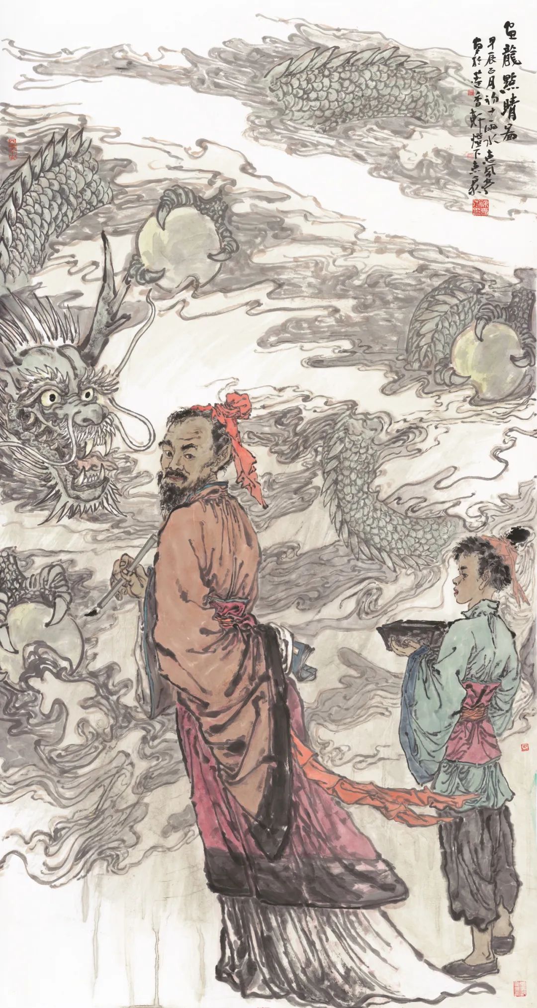 徐惠泉·彩墨人物画 | 将人物自然地融入山水之中，构建出内在的精神链接