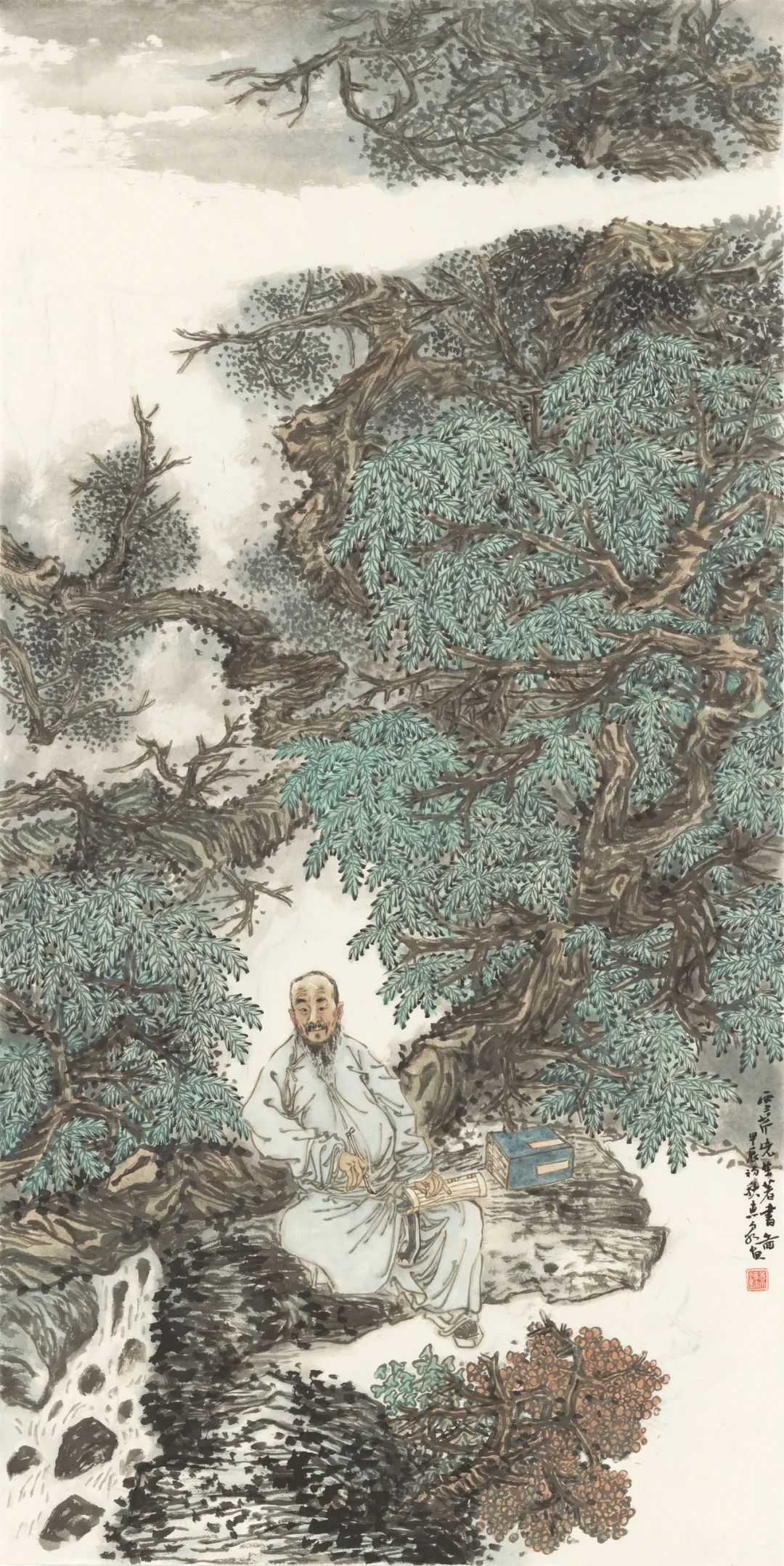 徐惠泉·彩墨人物画 | 将人物自然地融入山水之中，构建出内在的精神链接