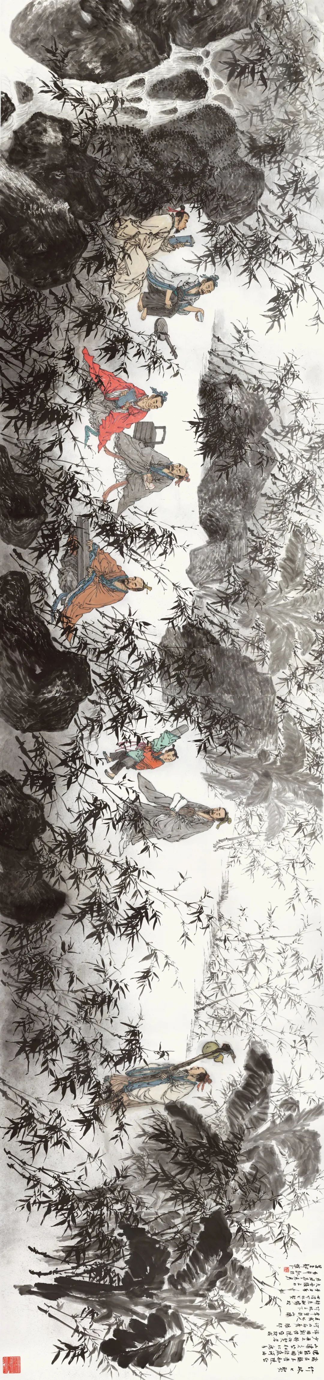 徐惠泉·彩墨人物画 | 将人物自然地融入山水之中，构建出内在的精神链接