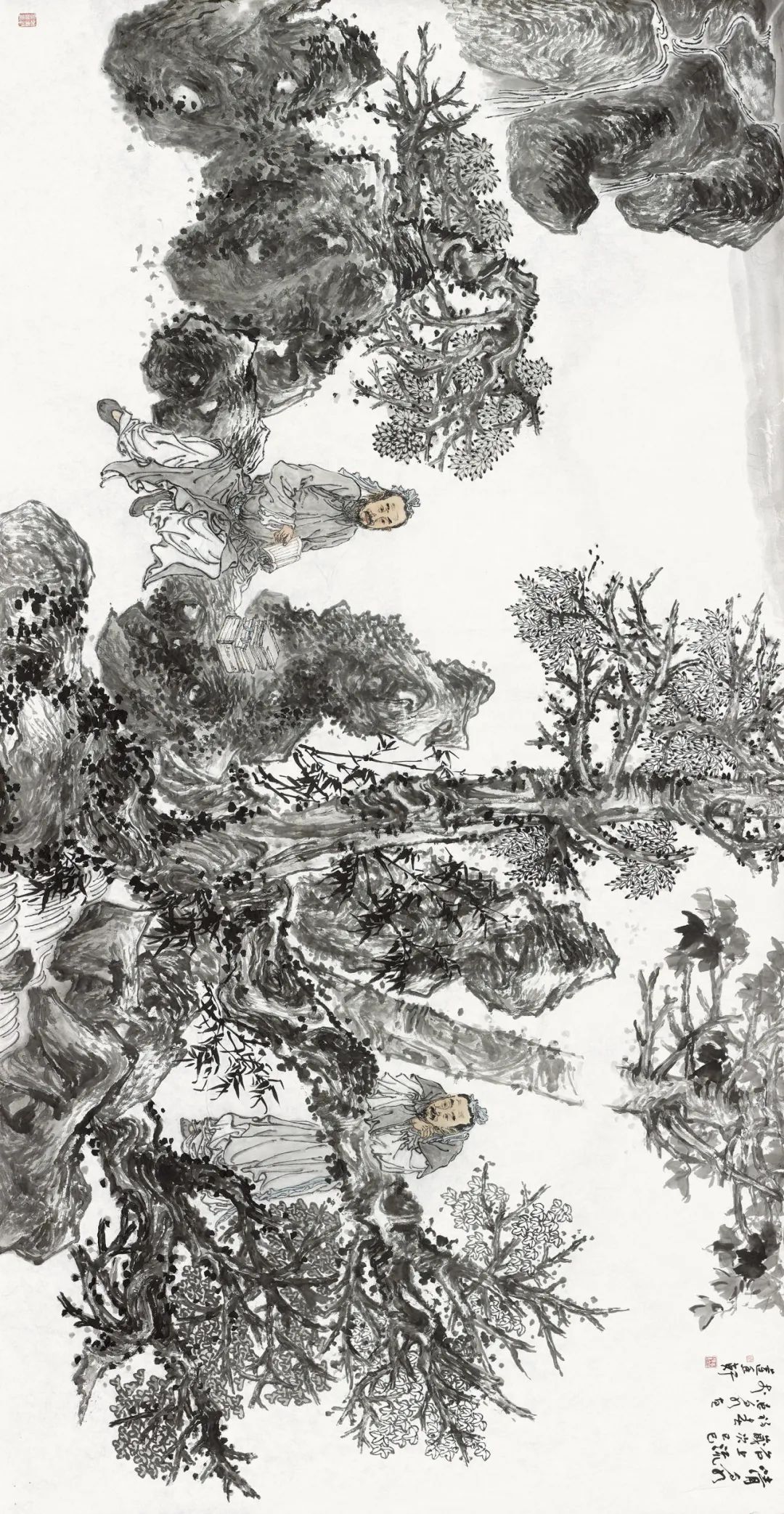 徐惠泉·彩墨人物画 | 将人物自然地融入山水之中，构建出内在的精神链接