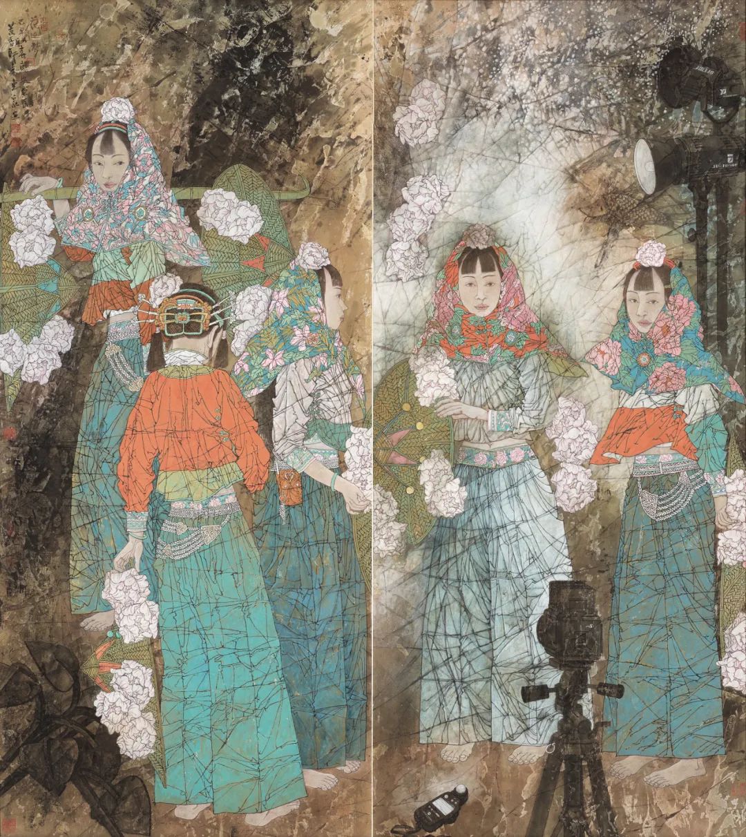 徐惠泉·彩墨人物画 | 将人物自然地融入山水之中，构建出内在的精神链接