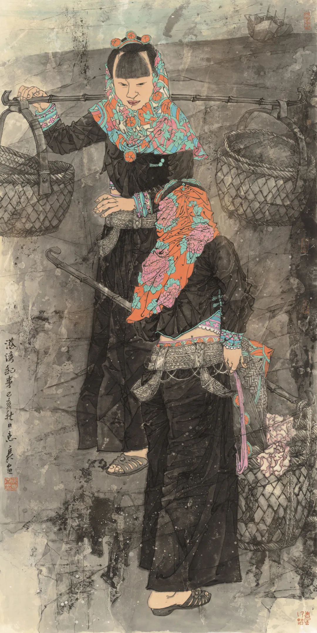 徐惠泉·彩墨人物画 | 将人物自然地融入山水之中，构建出内在的精神链接