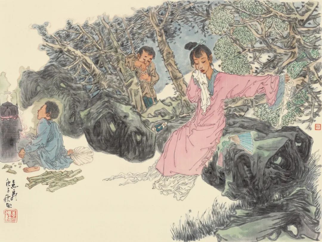 徐惠泉·彩墨人物画 | 将人物自然地融入山水之中，构建出内在的精神链接