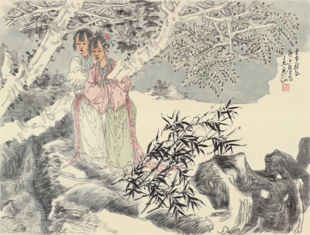 徐惠泉·彩墨人物画 | 将人物自然地融入山水之中，构建出内在的精神链接