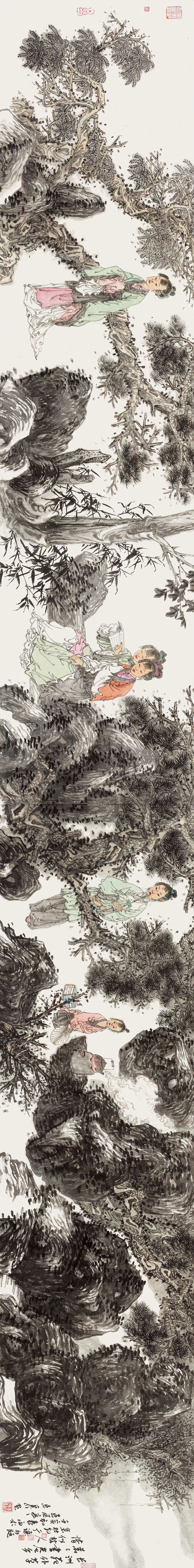 徐惠泉·彩墨人物画 | 将人物自然地融入山水之中，构建出内在的精神链接