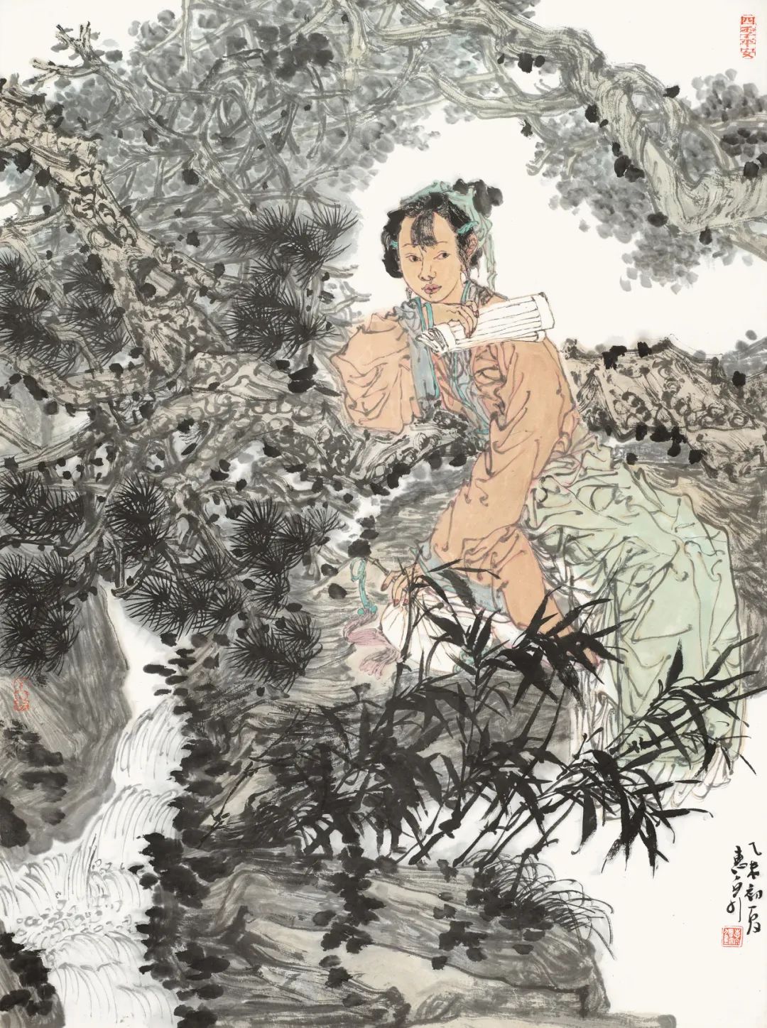 徐惠泉·彩墨人物画 | 将人物自然地融入山水之中，构建出内在的精神链接
