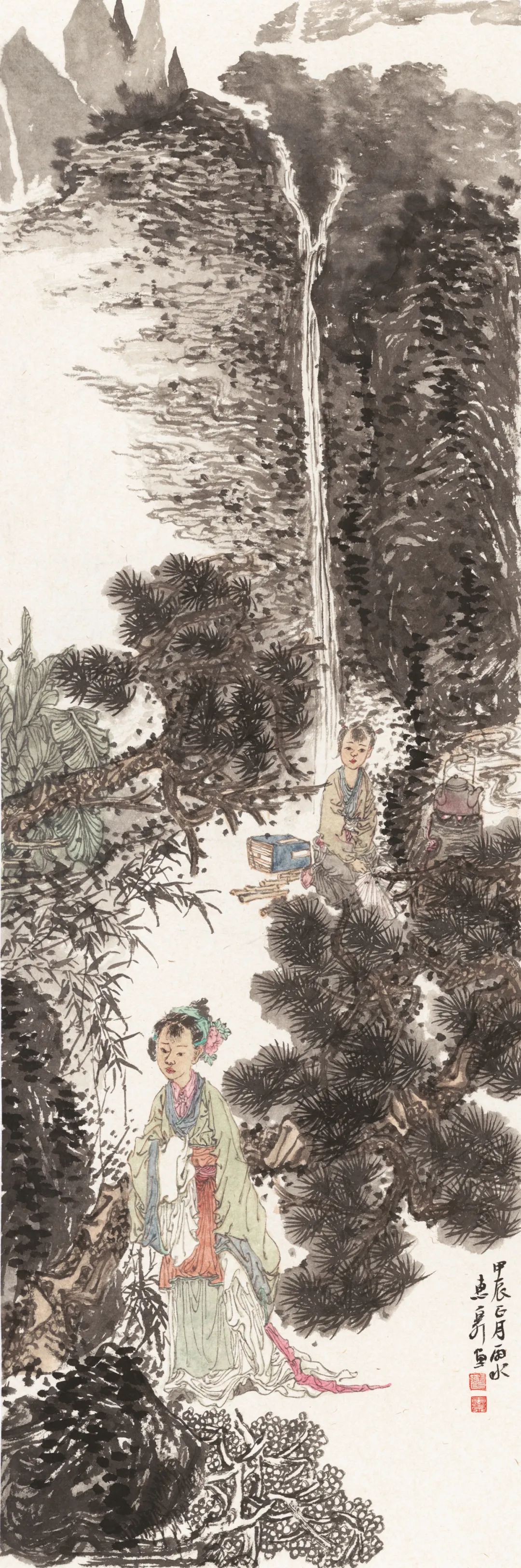 徐惠泉·彩墨人物画 | 将人物自然地融入山水之中，构建出内在的精神链接