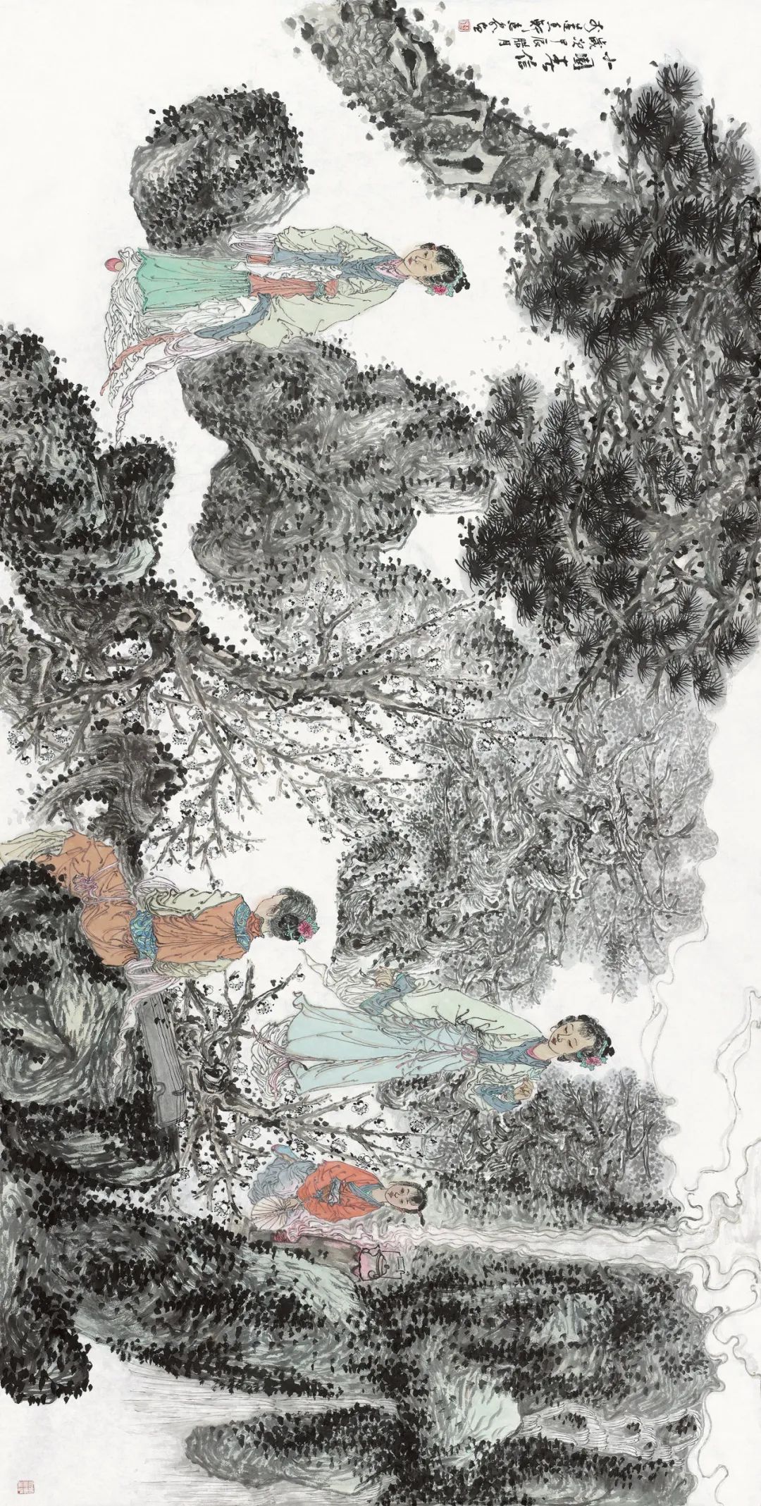 徐惠泉·彩墨人物画 | 将人物自然地融入山水之中，构建出内在的精神链接