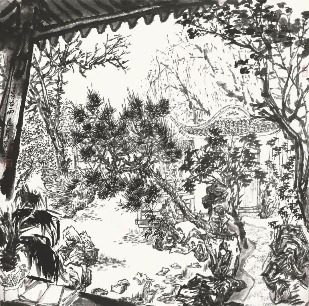 徐惠泉·彩墨人物画 | 将人物自然地融入山水之中，构建出内在的精神链接