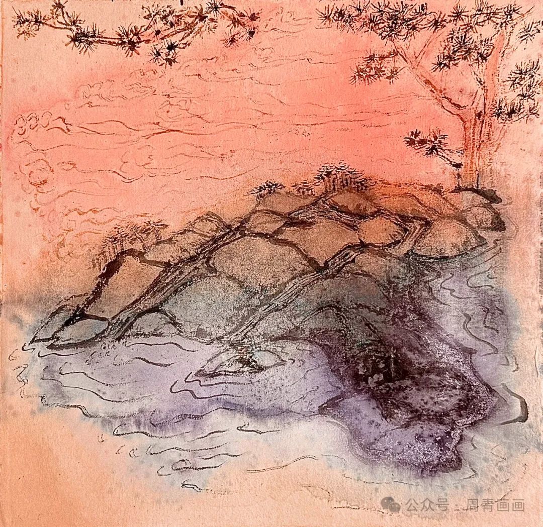 周青·印象山水彩墨三系列之1-10 | 如梦如幻 空灵悠远