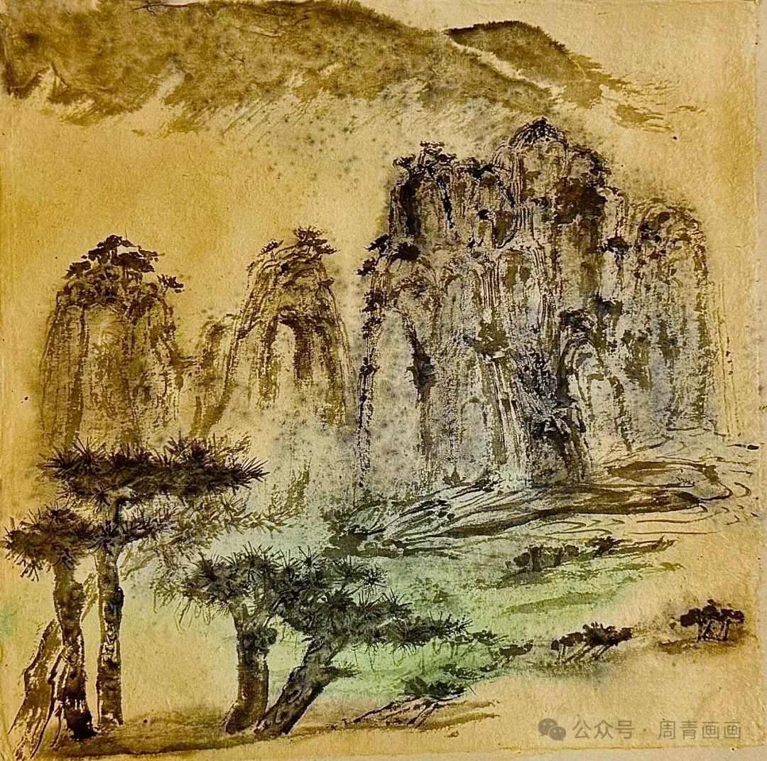 周青·印象山水彩墨三系列之1-10 | 如梦如幻 空灵悠远