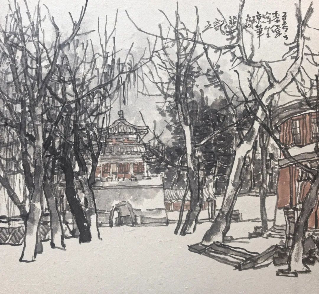 李伟·北京园林写生记｜墨色经纬间的时空对话