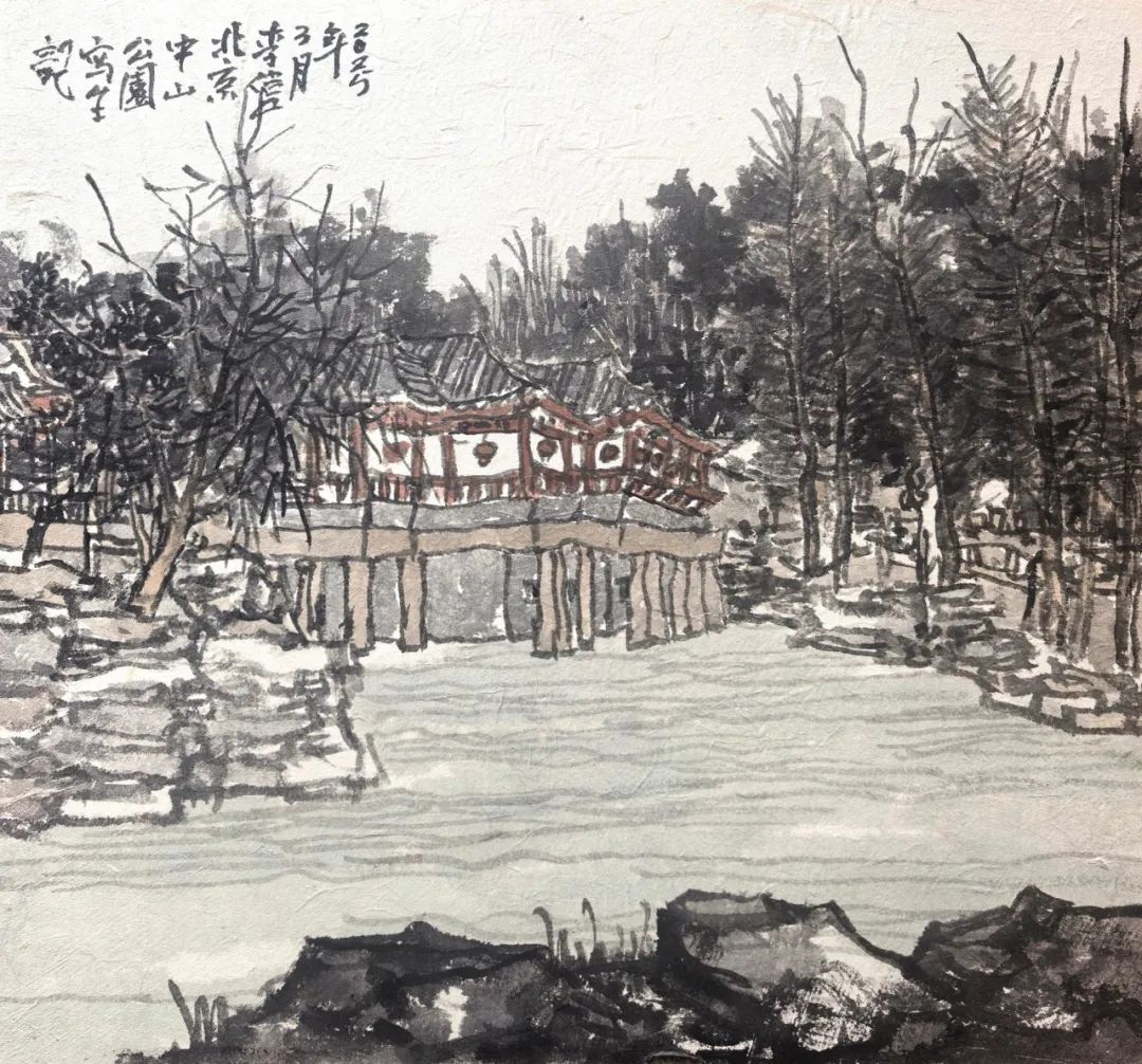 李伟·北京园林写生记｜墨色经纬间的时空对话