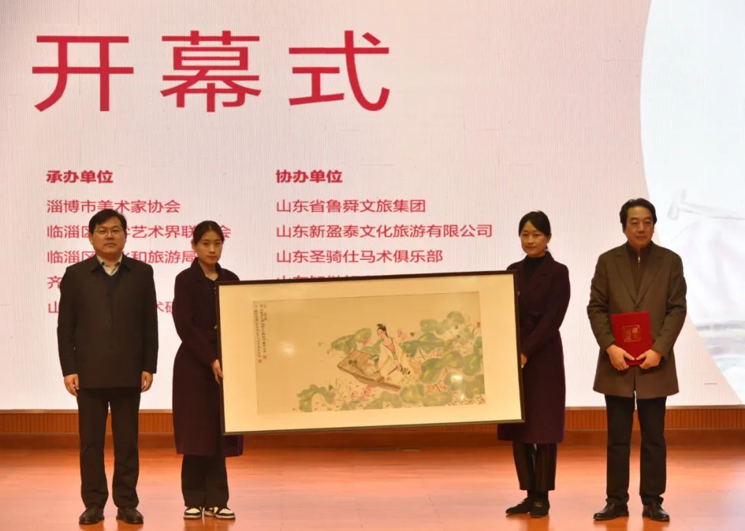 易安词境的温情描绘，“汲古通今——李济民中国水墨艺术作品展”昨天在淄博开幕，展期至5月26日