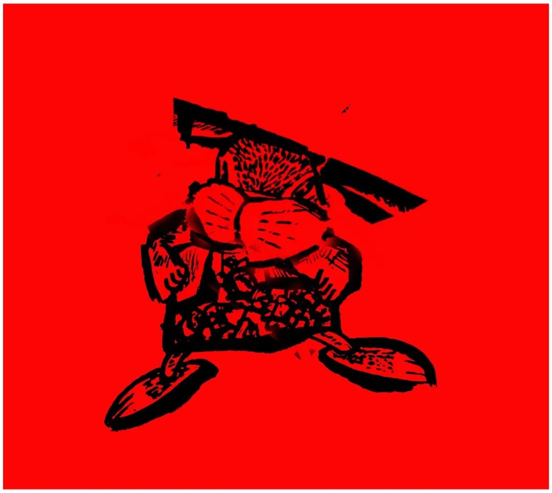代大权生肖贺岁版画丨在旋转飞腾中找到勇气和希望