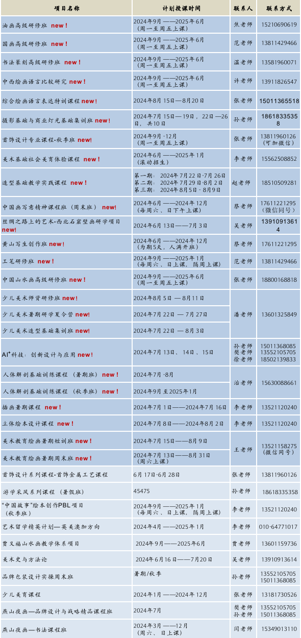 一起出发去央美过暑假！2024央美暑假游研学项目启动招募
