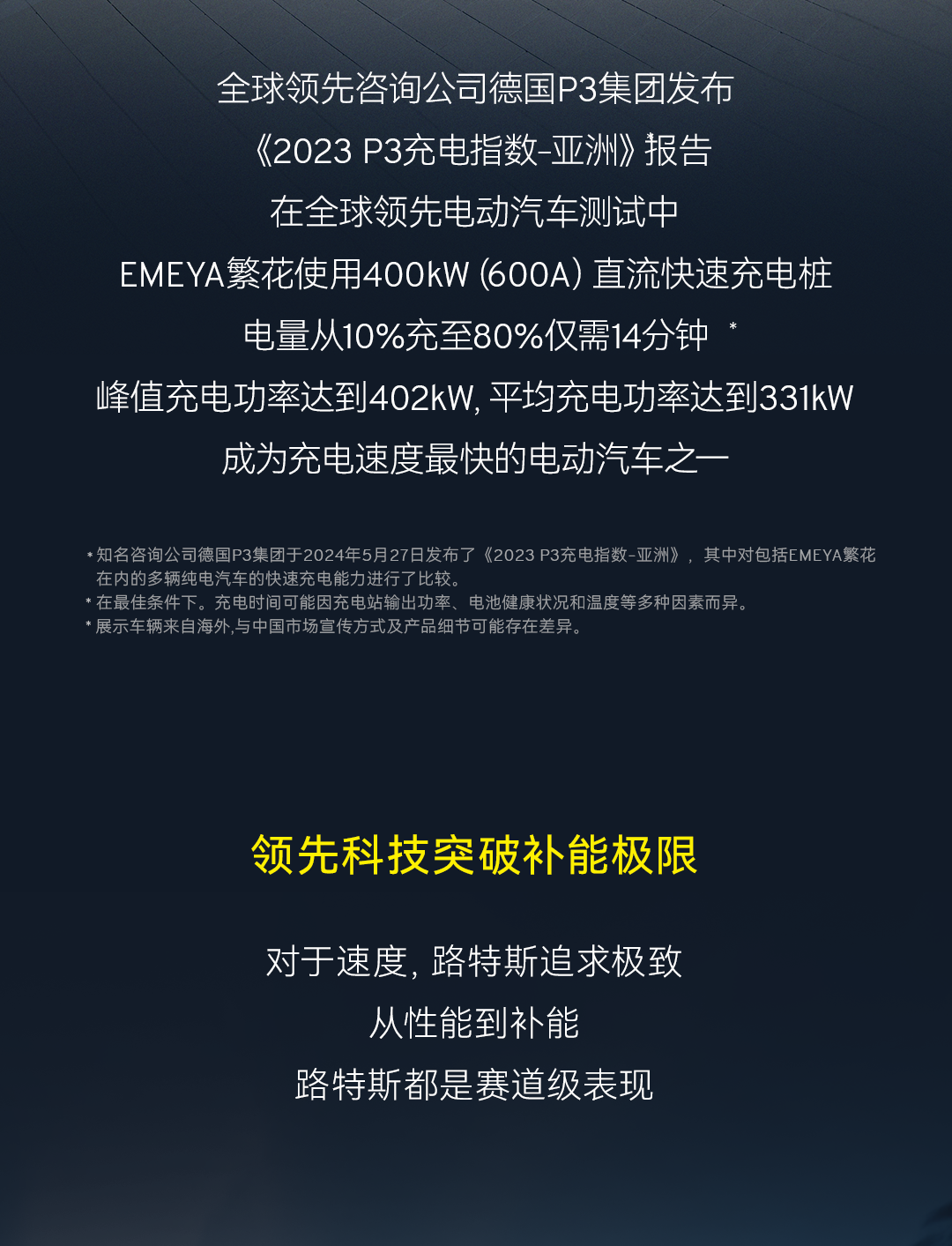 14分钟从10%到80%——路特斯emeya繁花领先突破补能极限，打破充电效率新纪录！