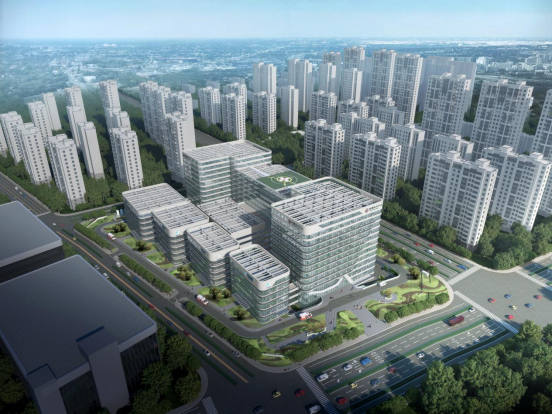 山东省市两级重点项目——银丰（济南）医院主体楼宇落成，进入内装阶段
