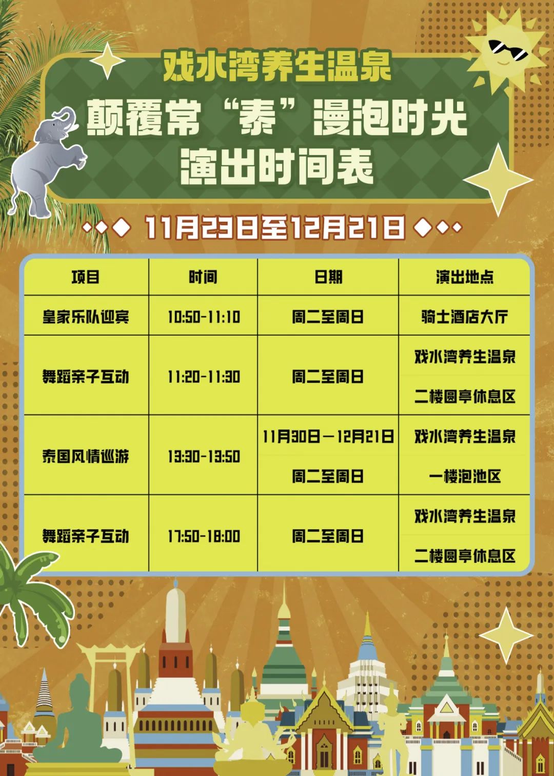 颠覆常“泰” 漫泡时光 | 泉城欧乐堡的戏水湾温泉，打动你味蕾的“泰”美味盛宴……约吗？