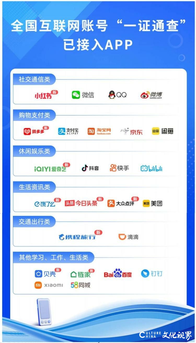 今日头条、拼多多等9款app接入工信部“一证通查”服务，关联互联网账号的可查范围扩增至25款