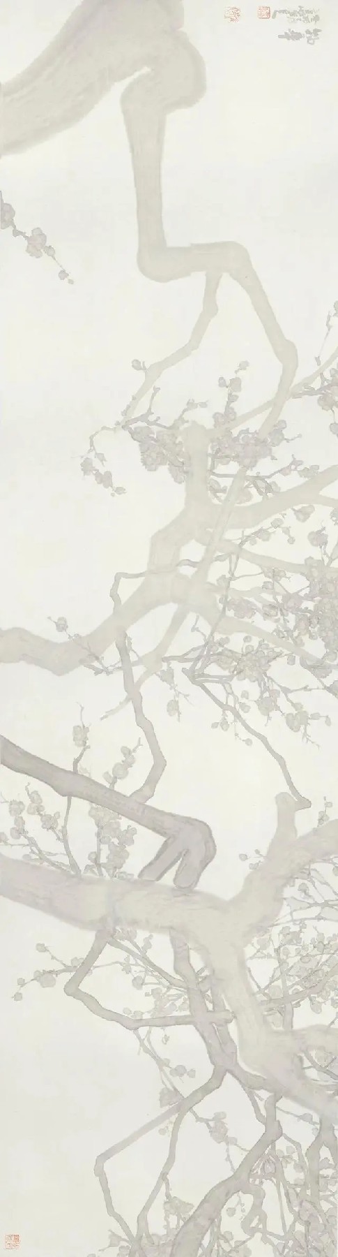 枝舞清影，虚白相生——童鹏笔下的墨色梅香