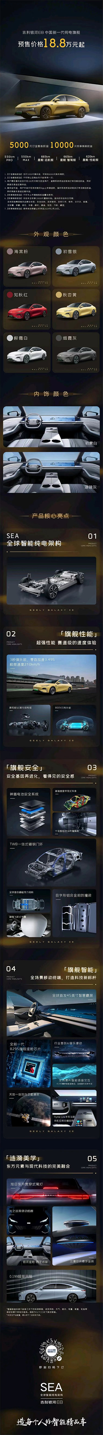 起步价18.8万，吉利银河e8正式开启全球预售